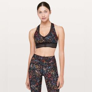 Lululemon Find Focus Bra Flowerescent Multi / Black size 4